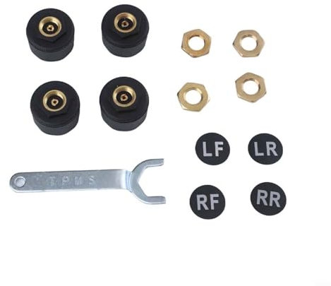 Bulevisiter Auto TPMS externes Reifendruckkontrollsystem mit 4 Sensoren, Temperaturanzeige-Konnektivität, IP67 wasserdicht