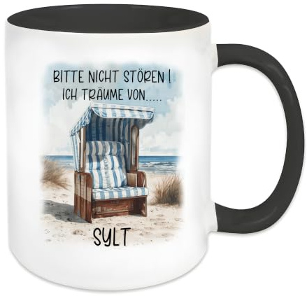 Generisch Urlaubstasse, Sylt, Strandkorb,Nordsee, Küste | Urlaubstasse Sylt Geschenkidee