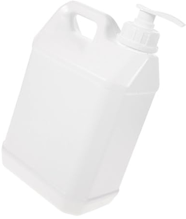 Healeved 3l White Plastic Pump Bottle for Hand Soap and Body Wash with Versatile Usage and Sleek Design, for Bathroom and Home Refillable Dispenser Container