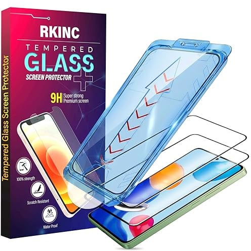 RKINC Protector pantalla [2 Piezas] para Xiaomi Redmi Note 12 Pro 4G 5G, Cristal templado película de vidrio, 9H [Instalación rápida] [Eliminación automática del polvo][Cobertura total][Sin burbujas]