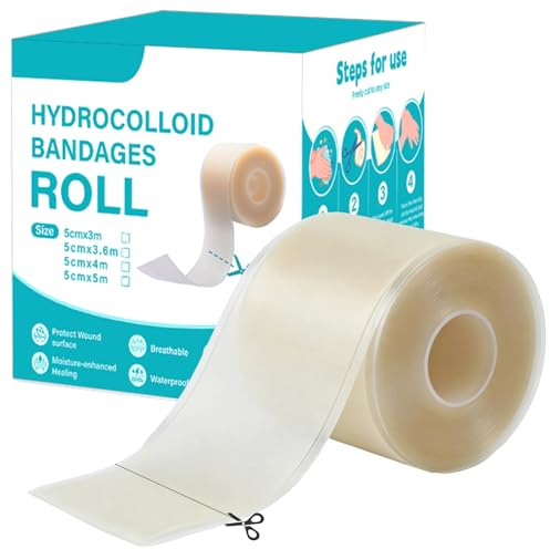 Hydrokolloid Pflaster Rolle – 5cm×5m, Selbstklebend, Zuschneidbar