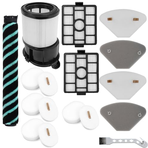 EasyByMall Kit de repuesto para Shark IP3251EUT, IP3251C, IP3252, juego de filtro y cepillo de 13 piezas, prefiltro de espuma HEPA, rodillo, herramienta de limpieza