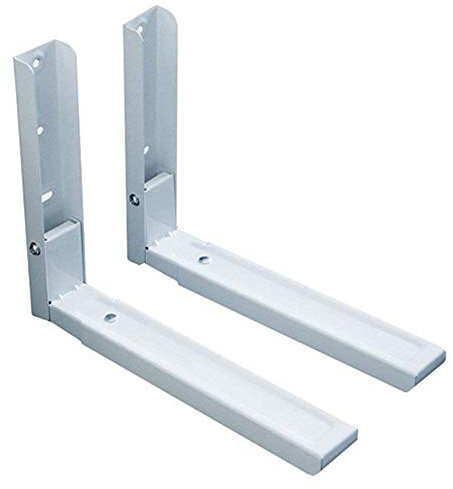 Allcam Universal Adjustable Wall Mount Bracket for All Makes Microwave Ovens in White