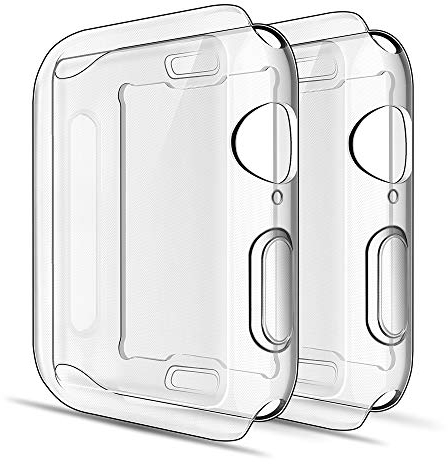 Simpeak 2-Packs Funda Compatible con iWatch 40mm Series 6/SE/5/4, Funda Compatible con iwatch 40mm Slim Suave TPU Protector, Transparente
