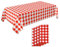 Crystal Lemon Lot de 4 Nappes de Pique-Nique à Carreaux Rouge et Blanc en Plastique Jetable 137 x 274 cm pour Fête