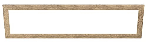 EGLO Deko-Rahmen aus Holz, Zubehör für LED Panel Salobrena 120 x 30 cm, rechteckiger Holz-Rahmen in Hell-Braun geflammt