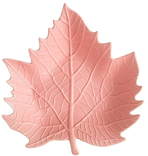 PAYNAN Creative Ceramic Maple Leaf Plate Snack Dessert Cake Candy Fruit Salad Plate Decorative