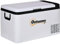Outsunny 12V Car Refrigerator w/LED Light & Foldable Handles, 25L Portable Compressor Cooler, Fridge Freezer with 12/24V DC and 110-240V AC for Campervan RV Boat Travel