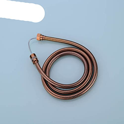 BAtlam Hochdruck-Duschschlauch 150 cm Edelstahl-Duschschlauch, Flexibler goldfarbener Badezimmerschlauch – Picks Gold (Rose Gold)