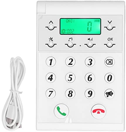 Wireless Intercom Phone 1000m Distance Clear Call Intelligent Networking Hands Free Intercom System Host for Home House Business Office, Room to Room Intercom Communication (White)