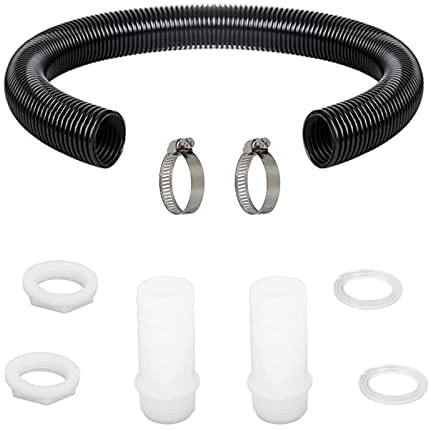Topways Kit di collegamento per tubo di scarico dell'acqua, kit di collegamento del tubo di scarico da 32 mm, per collegare 2 bocchette d'acqua, barile di pioggia, serbatoi d'acqua insieme raccordi