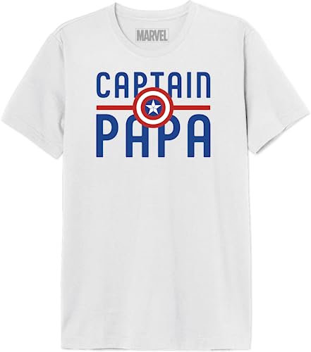 Marvel « Captain America Hero Rogers » MEMARCOTS315 T-Shirt Homme, Blanc, Taille L