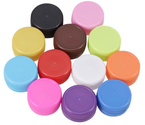 Healifty Plastic Bottle Caps, 200pcs 30mm Bottles Lids, Container Lids for DIY Craft Development of Childrens Intelligence