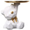 OKESYO Bär Skulptur Deko, Bär Statue mit Tablett, Harz Tier Skulptur, Geschenk für Wohnzimmer, Eingangsbereich, Büro, Schreibtischdekoration