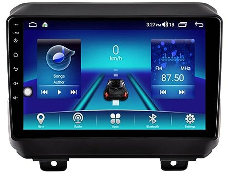 Für Jeep Wrangler 4 JL 2018–2023 Android 13 QLED Carplay Auto Stereo GPS Navi Sat Radio 9 Zoll Multimedia BT WiFi 32 GB Lenkradsteuerung