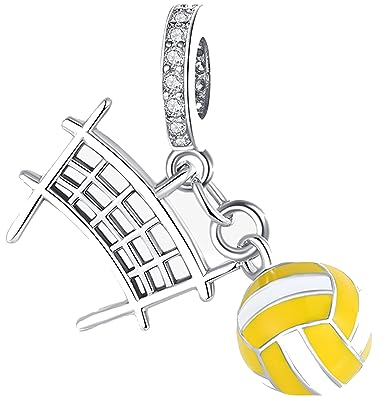 Fussball Tennis Basketball Volleyball Aerobic Fitness Sport Yoga Body Balance Kampfsport Schmuck - 925 Silber Sterlingsilber Charm - Bettelarmband Anhänger Schmuck Zubehör Geschenkidee (2429-A)