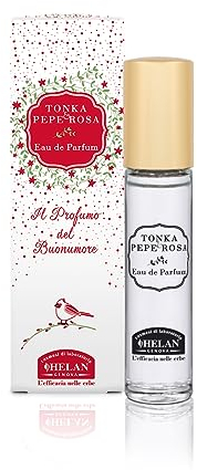 Helan, Tonka & Pepe Rosa, Profumo Donna, Eau de Parfum Intenso e Avvolgente - Fragranza Sensuale con Pepe Rosa e Vaniglia - Profumi Donna con Note di Gelsomino e Mughetto, 10 ml - Made in Italy