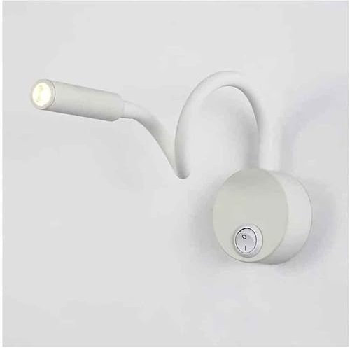 SweAtz Lampes de Porche Lampe de Lecture LED à col de Cygne, Applique Murale LED avec Interrupteur, Support Mural de décoration intérieure pour Chevet, Chambre à Coucher, veilleuse Color:Bla