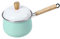 UNbit Sartén Esmaltada Con Tapa, Cacerola Pequeña, Lechera, Cacerolas for Placas De Inducción, for Leche, Gachas De Avena-Verde Claro-1000ml 35oz