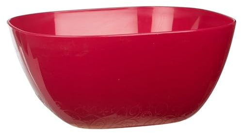 URBN-CHEF Large Durable Plastic Salad Serving Bowl Microwave Dishwasher Food Safe 13x26cm (Fuschia)