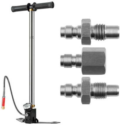 Umarex Handpumpe PCP für Airguns und Pressluftwaffen, 4 Adapter