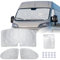 Pare-Soleil pour Pare-Brise de Camping Car, Pare-Brise Protection de Anti-UV Protection Solaire Pare-Brise Remplacement pour Ducato, Lot de 3 Ensemble de Pare-Soleil Pliable avec Sac de Rangement