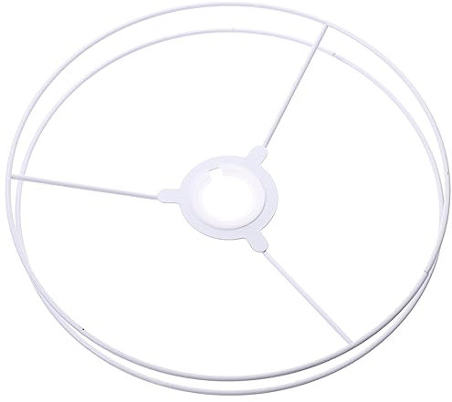 HOLIDYOYO 1 Set Weißer Lampenschirmhalter – Metall-Diy-Trommel-Lampenschirm-Starker Ring 9 8 Durchmesser Ring-Lampenschirmring