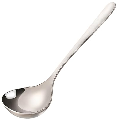 Alipis Stainless Steel Soup Hot Pot Spoon Long Handle Easy Clean Kitchen Essential