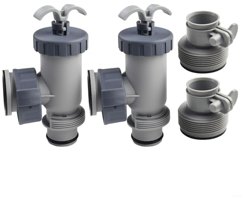 FACAIIO Vannes à piston pour piscine pour Intex 1500, 2500 et 4000 gallons Kit de remplacement pour pièces et accessoires de piscine pour Intex, vanne d'arrêt pour piscine hors sol