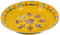 SHOUKAII Campinggeschirr, Emaille-Teller, Retro-Salat-Nudelschüsseln, Emaille-Essteller, Serviertabletts for Abendessen, Picknick, Grillen, Butter, 30 cm, gelbes Western-Geschirr(Yellow)