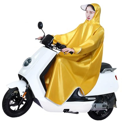 Msiud Poncho Impermeabile Antipioggia Antivento Unisex per Moto Bicicletta