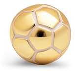 SINGULARU - Einzelner Ohrring Football. Messing mit 18 kt Goldbeschichtung. Schmuck für Damen.