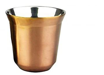 URZTJPJV Mugs Et Tasses À Café 80ML Mur Double Mur en Acier Inoxydable Tasse Isolant café Tasse Tasse Capsule de Tasse de café Mignon Thermo Tasse de café Tasse À Café(Rose Gold)