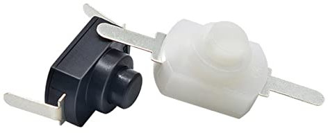 HONMEET 20 Stück Kupfer Druckknopf Schalter Für Elektrische Taschenlampen Ersatz Ein Taste Mit Gebogenen Füßen Schwarz Kompatibel Mit Led Taschenlampen Langlebig Und Leicht Montierbar