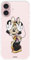 Schutzhülle kompatibel mit iPhone 16, offizielle Disney-Minnie-Minnie-Posando Schutzhülle, transparent, flexibel, mit offizieller Lizenz von Disney-Klassikern