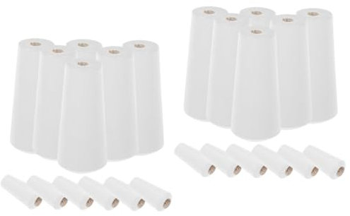 HOLIDYOYO 2 Sätze Vorhang-anhänger Kordelvorhänge Fensterrollos Zugschnur Mit Zieht Fensterladen Beschläge Gardinen Zusammenhalter Blindschnursicherung Seilzug Aus Holz Weiß 12 Stück * 2