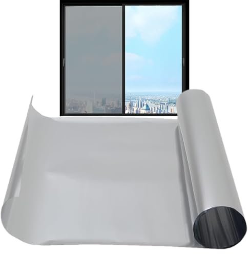 Mirror Window Film – Thermal Insulation Films, Sun Block Tint, Cling On Glass Sheet | Anti Glare Heat Reflective surfac Layer, Privacy Enhancing Daylight Mirrors Cover For Apartment Glasss Comfort