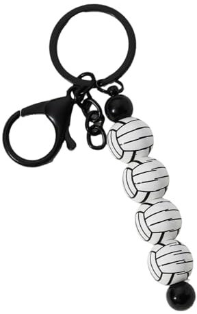 XAGMODSHN Baseball Volleyball Perlen Keychain Sport Themeed Schlüsselbundschlüsselhalter Keyring Accessoire Für Tasche Charme Keychain Dekoration