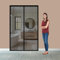 Mosquitera Puerta Magnetica 169 x 209 cm sin Taladrar Cortina Mosquitera Exterior Cierre Automático Cortina de Puerta para Correderas, Garaje O Patio, Negro