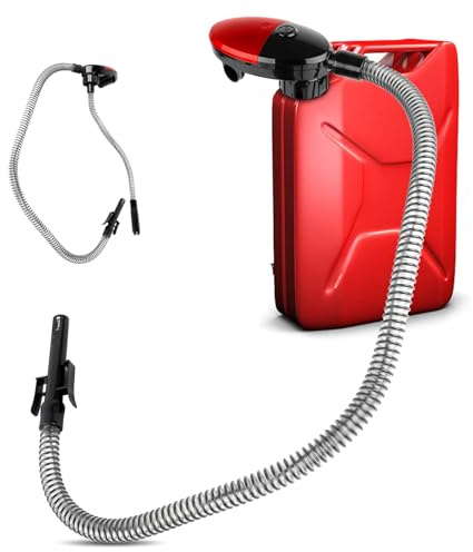 Elektrische Kraftstoffpumpe mit Auto-Stopp-Sensor, Intelligente Benzinpumpe 10L/min, Auslaufsicher & Tragbar, Verbesserter Schlauch & Düse mit Ölstandsensor, für Auto, Traktor, Rasenmäher & Boot