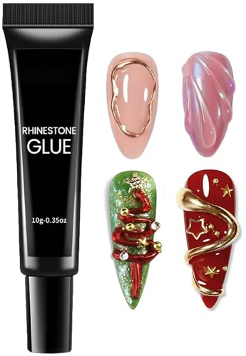 Rhinestone Glue - UV Nail Glue, Gel Nail, Professional Super Adhesive Long Lasting Gel for Nail Art, 3D Sculpting, Nail Rhinestones - Beginner-Friendly Nail Art Supplies