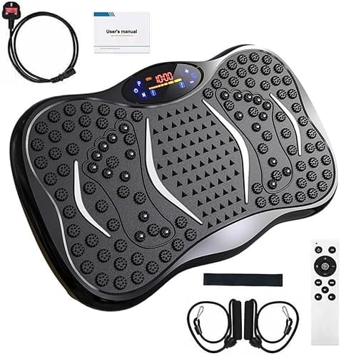 Blendra Vibration Plate Exercise Machine, 120 Speeds 5 Modes | Built-in Bluetooth for home and office workouts, full body for lymphatic drainage,weight loss & muscle relief, black
