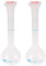 sourcingmap 2PCS 50ml Long Neck Clear Plastic Volumetric Measuring Flask Heatproof For Laboratory