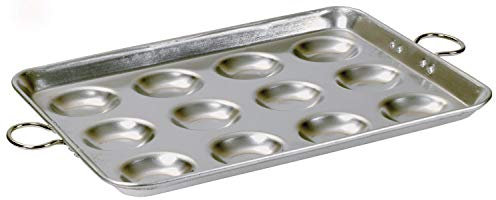 Samuel Groves Made in England Egg Fryer -Aluminium 12-Cup Aluminium Egg Frying Tray – Commercial Grade Oven-Safe Egg Poacher Pan,