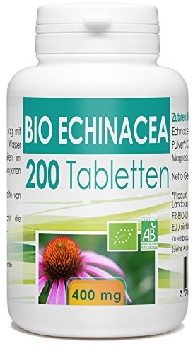 Bio Echinacea - 1200 mg pro Tag - 200 tabletten | Premium Naturprodukt & Rein pflanzlich