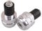 E-Bro 2 Stück 2,2 cm Universal Motorrad Aluminium Griffe Lenker Endstopfen (Silber)