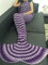 Lily & Her Friends – Meerjungfrau Schwanz Decke, Baumwolle + Acryl + Polyester, alle Jahreszeiten Warm Sofa Quilt Wohnzimmer Decke für Erwachsene, Klimaanlage Decke Slumber Bag Strickmuster niedliche