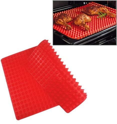Place Mats Red Pyramid Pan Nonstick Silicone Baking Mat Mould Cooking Mat Kitchen Tool