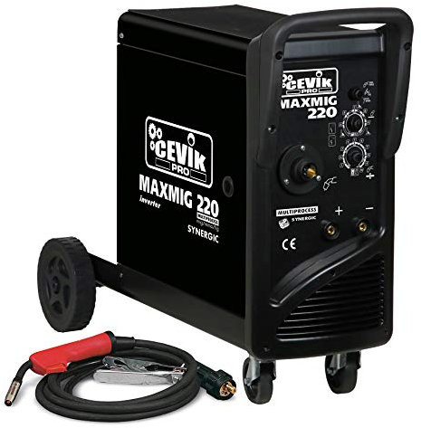 CEVIK PRO - Soldadora Inverter 180A CE-MAXMIG220 - Multiuso HILO MIG/TIG/MMA - Sinérgica/Manual - Ideal para Mantenimiento y Fabricación