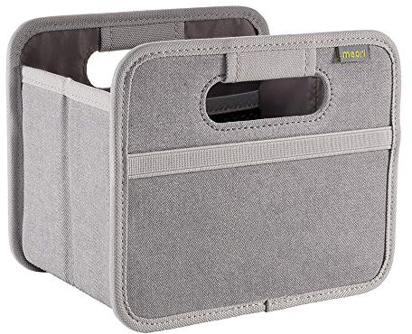 meori Faltbox Mini in Jeans Grau – Kleine Klappbox mit Griffen – Geschenkidee und Allzweck Aufbewahrungslösung - 1015176 - 16,5 x 12,5 x 14 cm